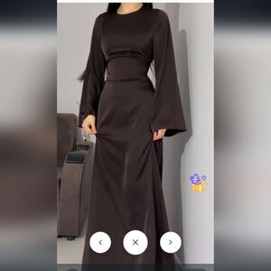 Scacto Brown Evening Gown